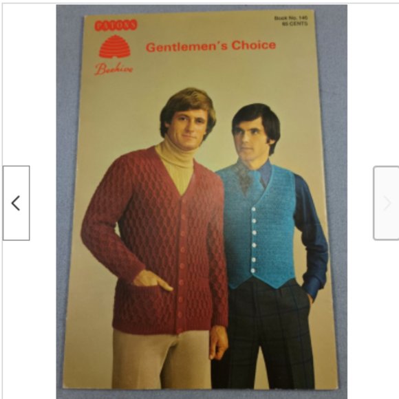 Vtg 60s Mens 36-42 Beehive Gentlemens Choice Knitting Pattern Booklet #146 Paton - Picture 2 of 2
